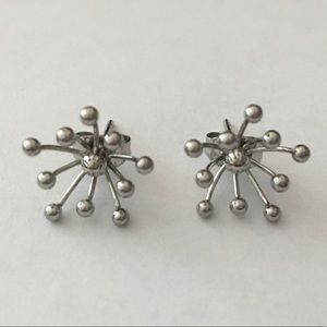Vintage stainless steel earrings flower dandelion